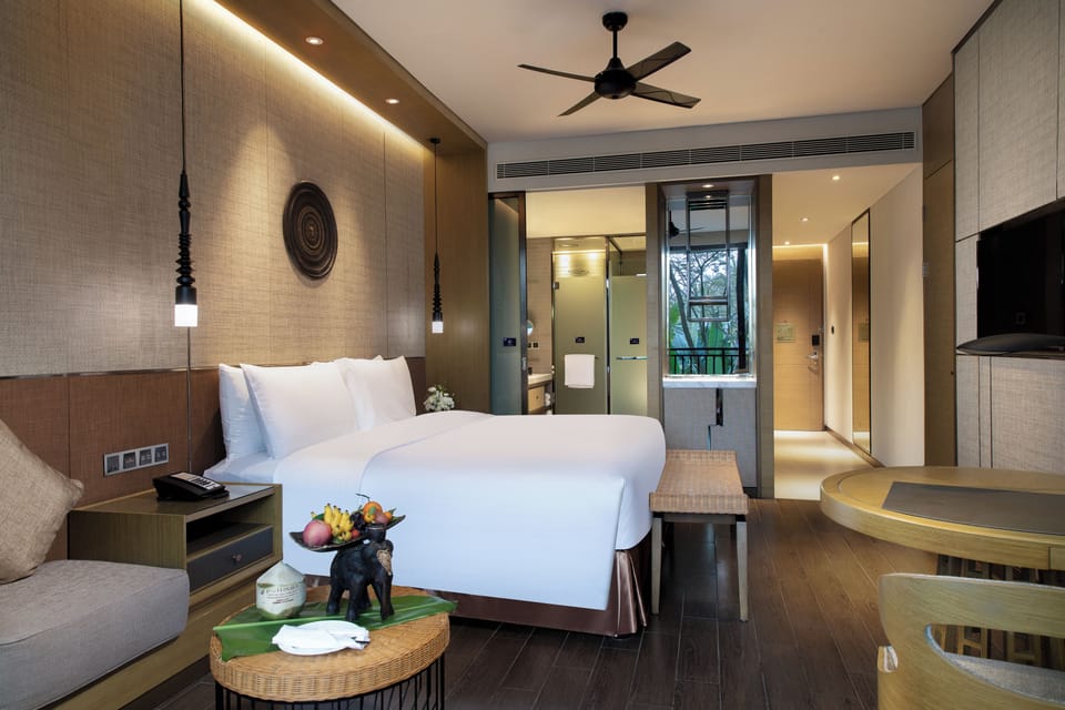 Premium bedding, down comforters, pillowtop beds, minibar