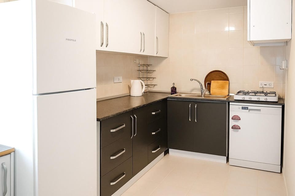 Family Apartment, Sea View | Private kitchen | Shared fridge