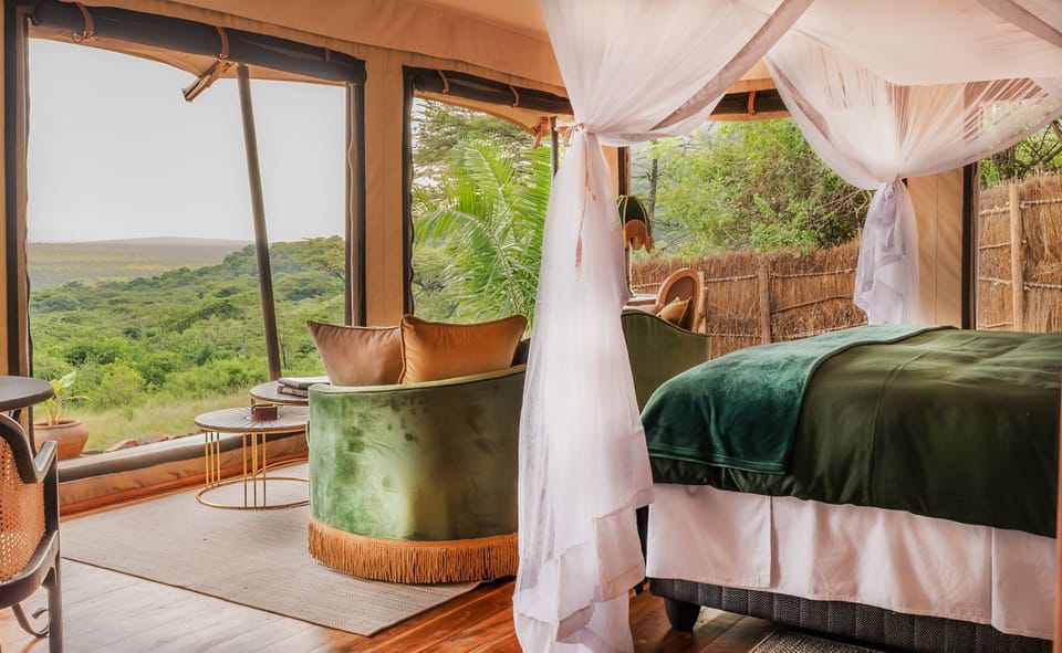 Luxury Tent, 1 Bedroom, Hill View | Premium bedding, memory foam beds, in-room safe, desk