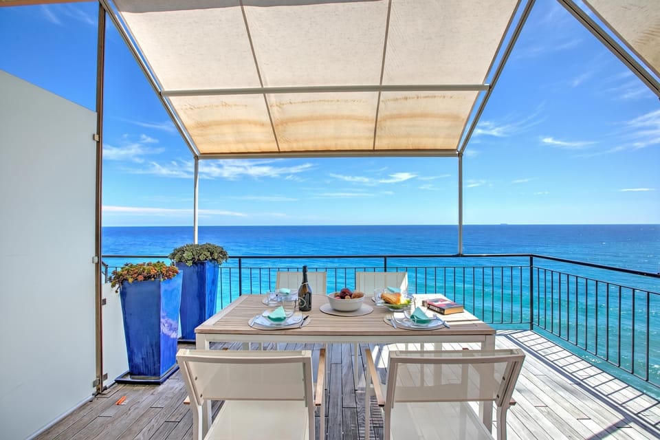Standard Apartment, 1 Bedroom, 2 Bathrooms, Sea Facing (Il Faro Sul Mare - Total Sea View) | Outdoor dining