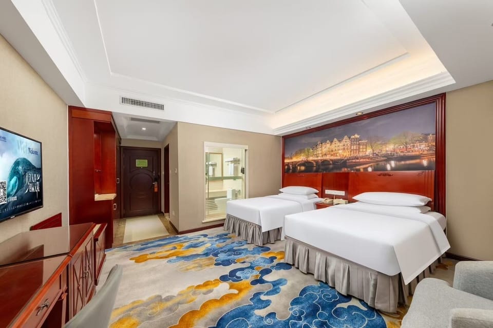 Superior Double or Twin Room, City View | Desk, laptop workspace, blackout drapes, iron/ironing board