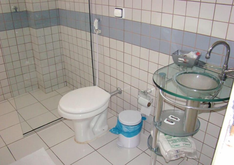 Shower, soap, toilet paper