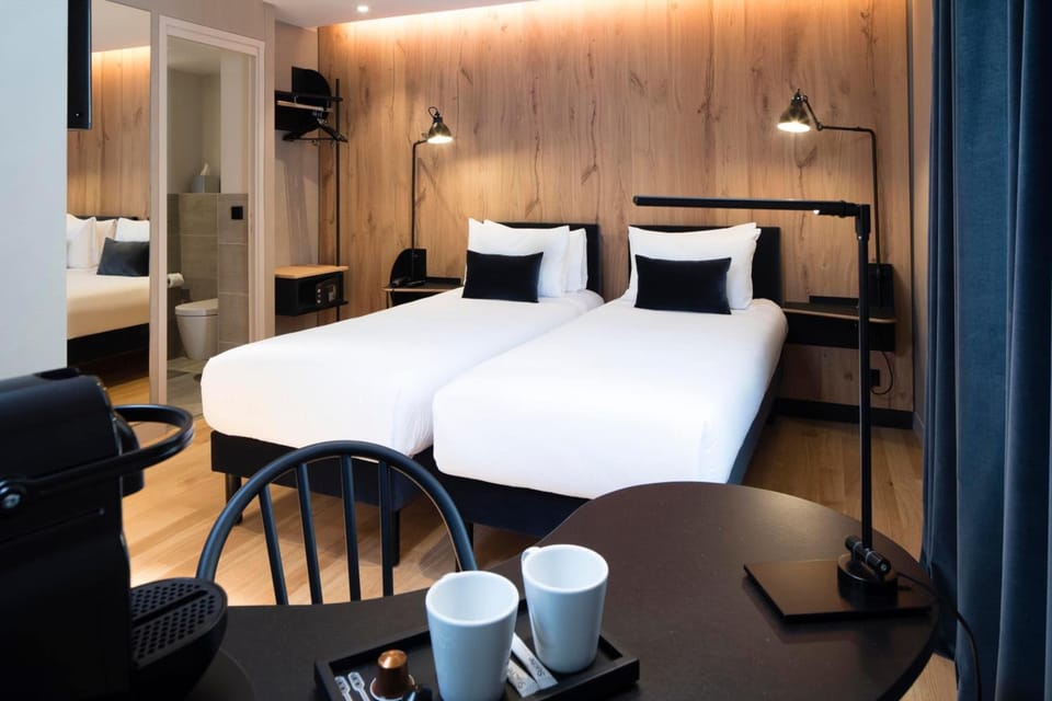 Premium bedding, Select Comfort beds, desk, soundproofing