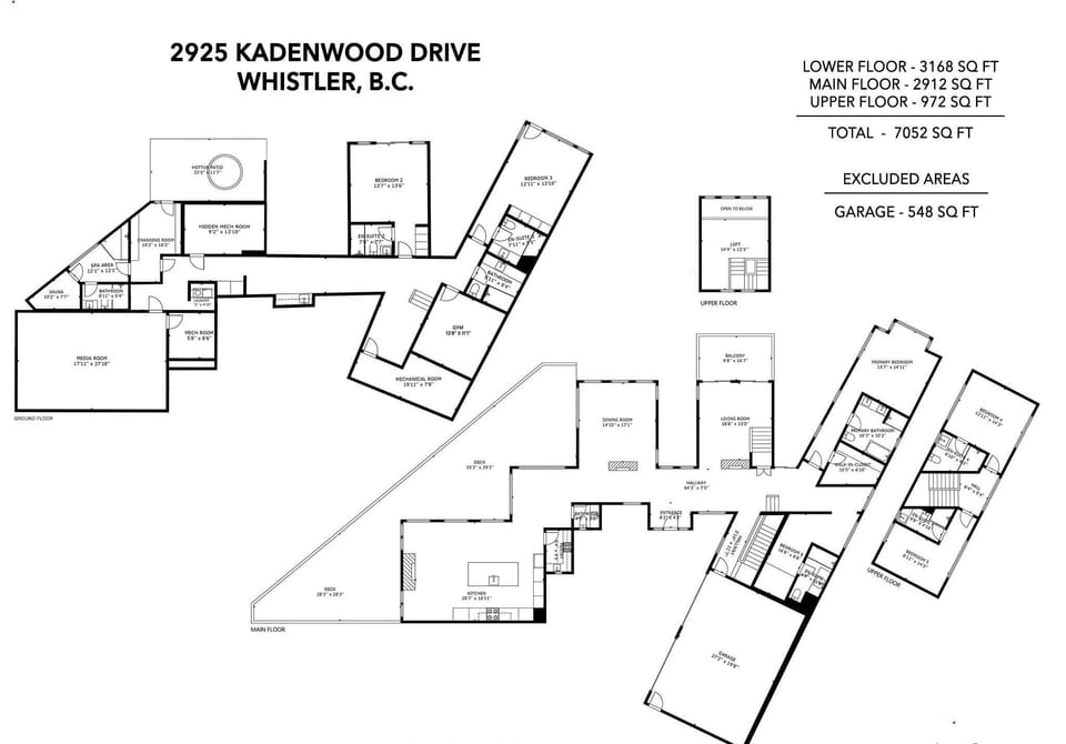 House, Multiple Beds, Hot Tub, Mountain View (Aurora Estate at Kadenwood) | Floor plan
