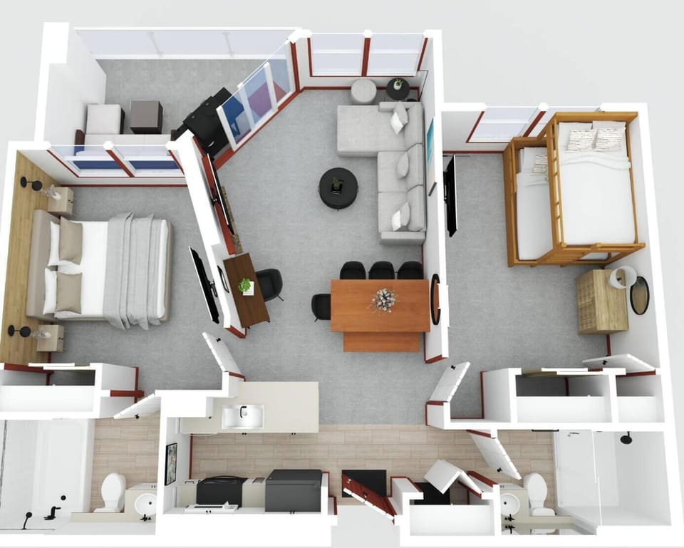 Apartment, Multiple Beds, Pool Access, Mountain View (Powder Peak at the Aspens) | Floor plan
