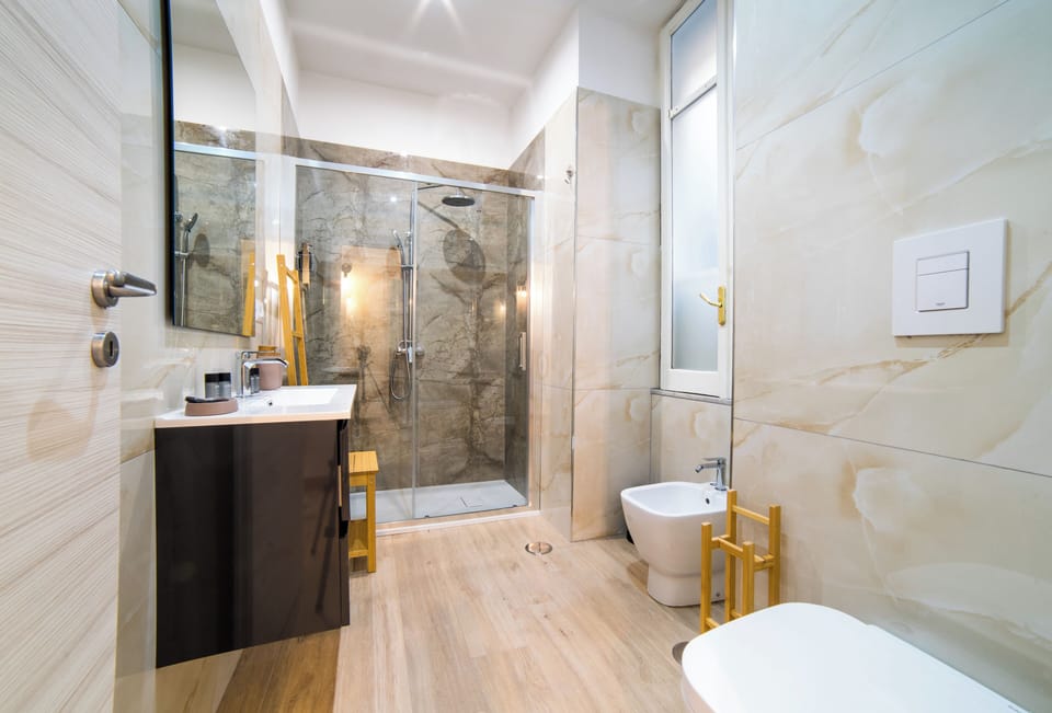 Superior Room, Balcony, City View | Bathroom | Shower, hair dryer, towels, soap