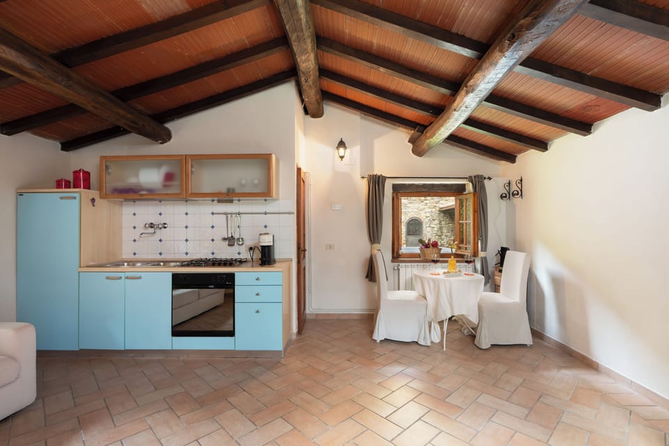 Villa, Garden View | Private kitchen | Fridge, microwave, oven, stovetop