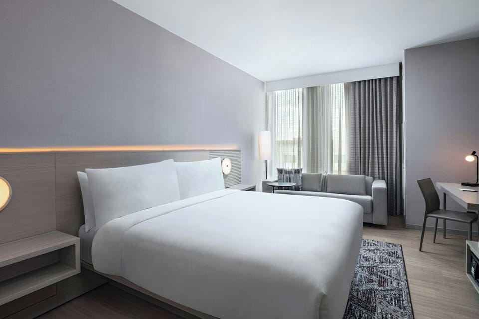 In-room safe, desk, laptop workspace, iron/ironing board