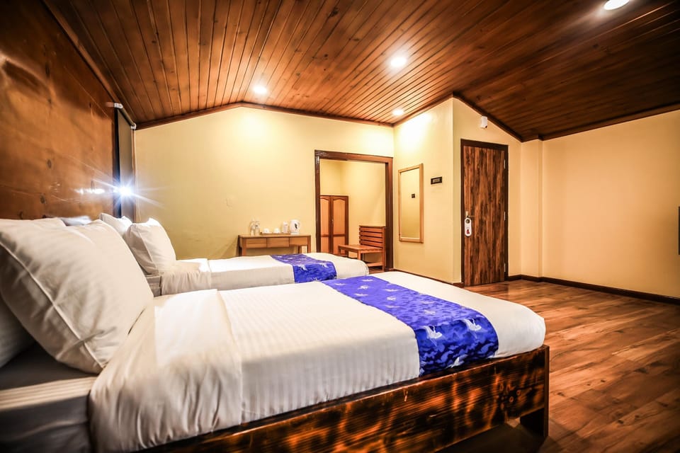 Deluxe Double or Twin Room, Balcony, Mountain View | Hypo-allergenic bedding available, down comforters