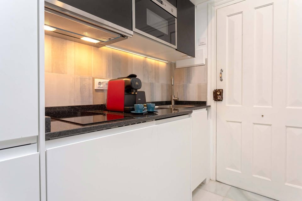 Apartment (1 Bedroom) | Private kitchen | Full-size fridge, microwave, stovetop, dishwasher