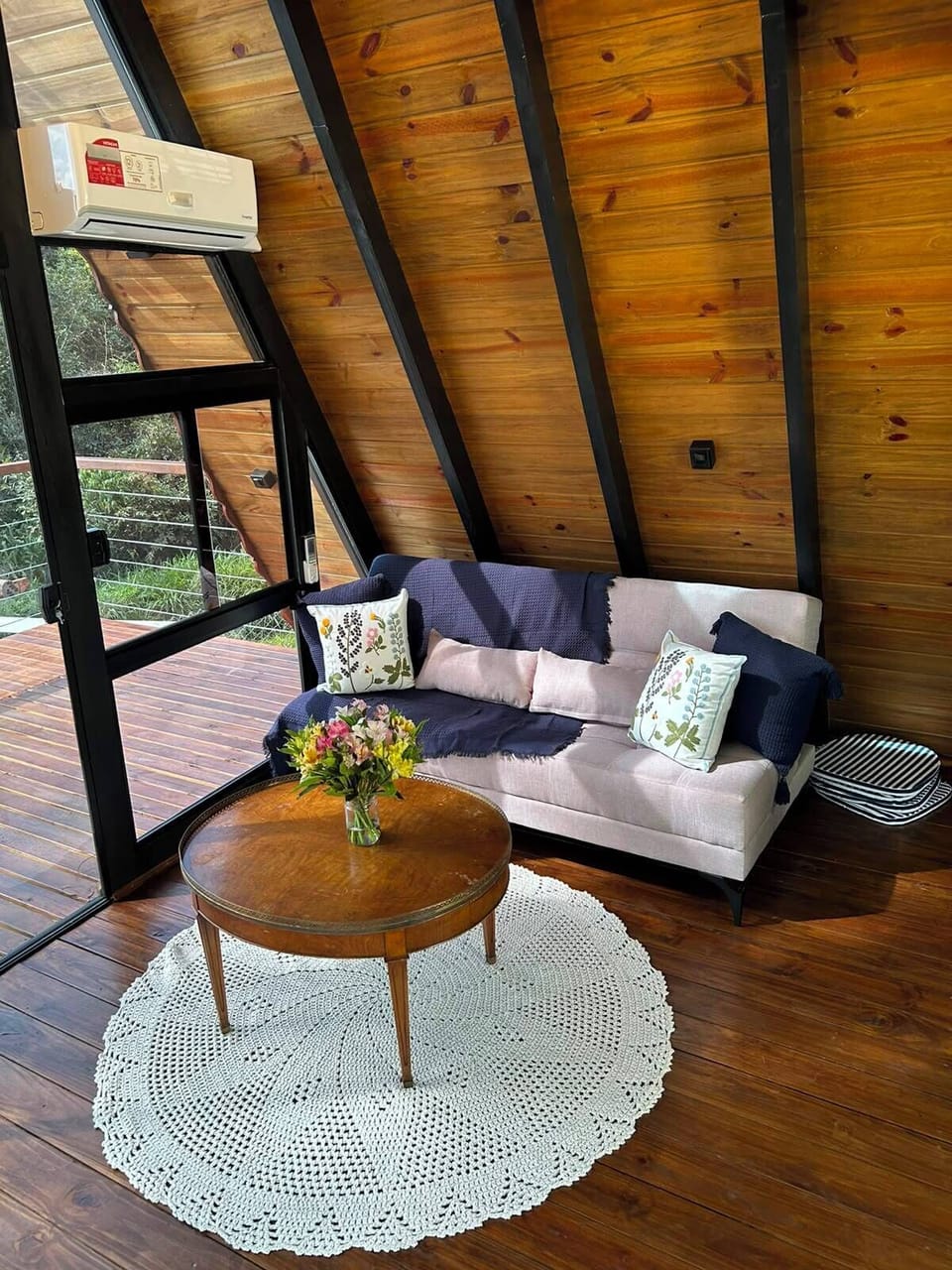 Luxury Chalet, Hot Tub, Lagoon View | Living area | 43-inch flat-screen TV with digital channels, Netflix