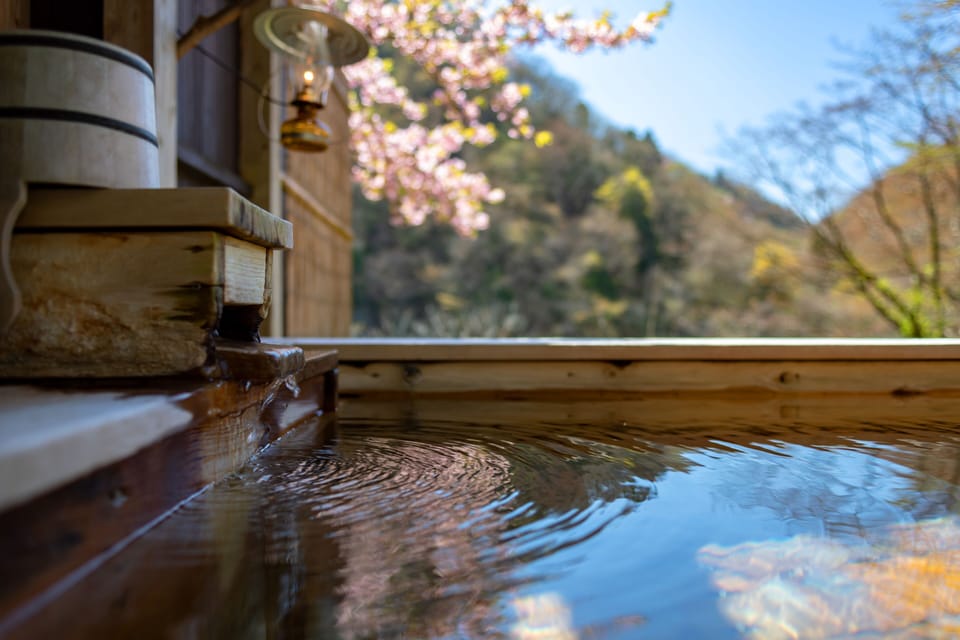 Room with Private Open-air Bath | Bathroom | Combined shower/tub, spring water tub, free toiletries, hair dryer