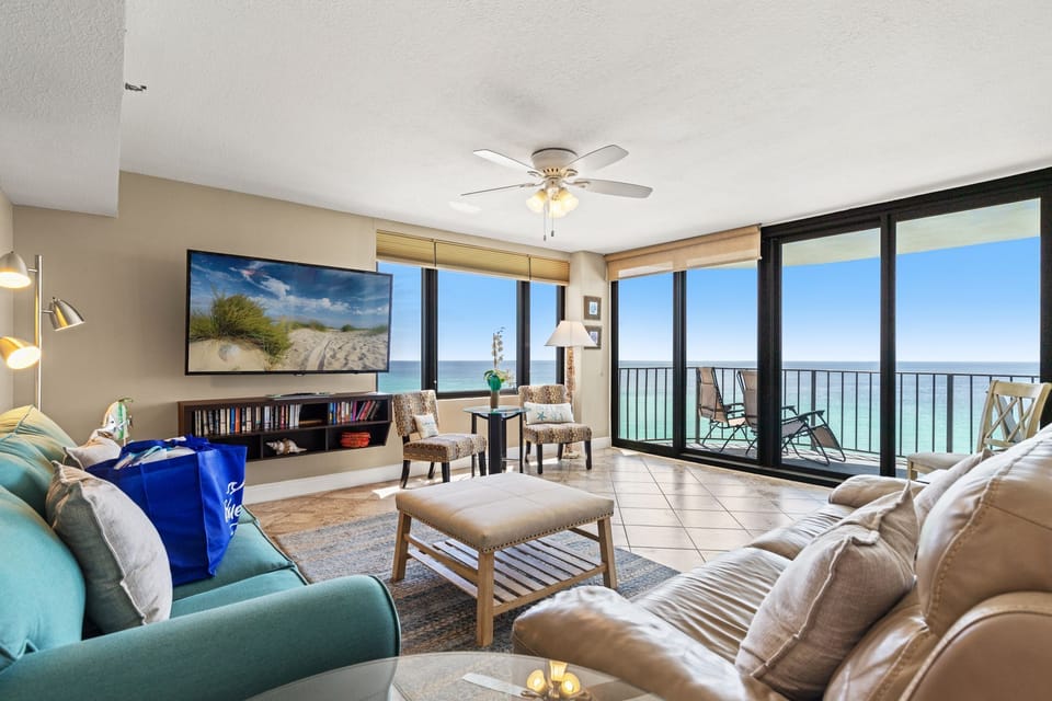 Condo, Multiple Beds, Balcony, Ocean View (Watercrest 1103) | Living area | 55-inch flat-screen TV with digital channels