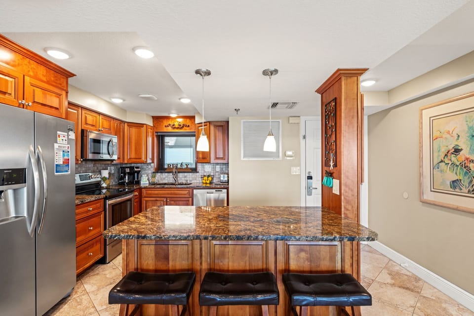 Condo, Multiple Beds, Balcony, Ocean View (Watercrest 1103) | Private kitchen | Fridge, microwave, oven, stovetop