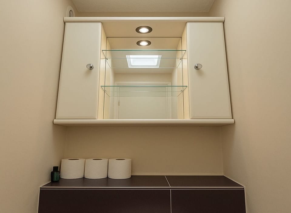 Basic Apartment | Bathroom | Free toiletries, hair dryer, towels, soap