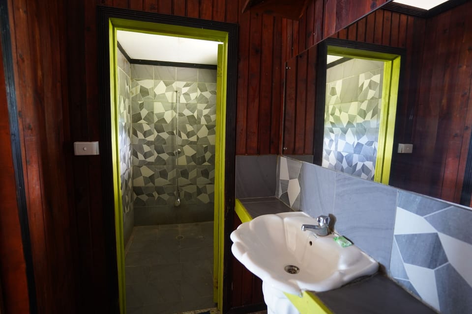 Family Double Room, Balcony, Ocean View | Bathroom | Shower, soap, shampoo, toilet paper