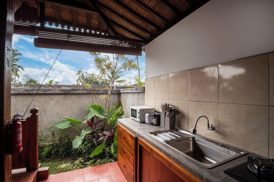 Romantic Villa, Private Pool, Pool View | Private kitchen | Full-size fridge, microwave, stovetop, electric kettle