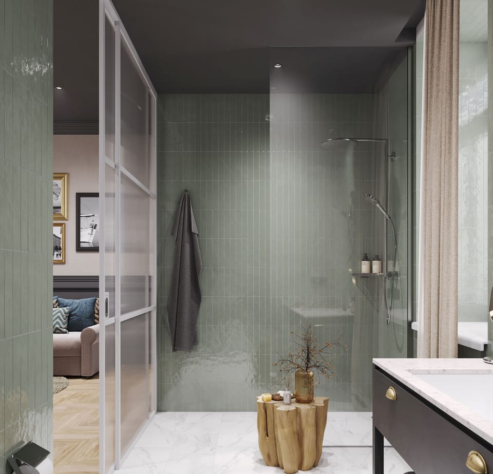 Superior Suite for 2+2 Seaview | Bathroom | Shower, designer toiletries, hair dryer, slippers