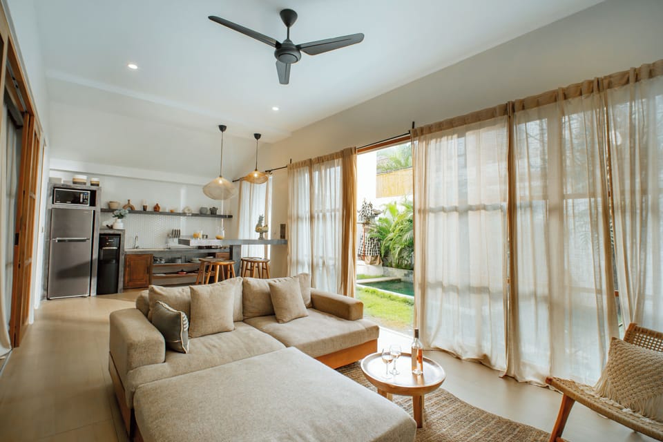 Villa, 2 Bedrooms, Private Pool | Living room | 55-inch Smart TV with cable channels, Netflix, streaming services