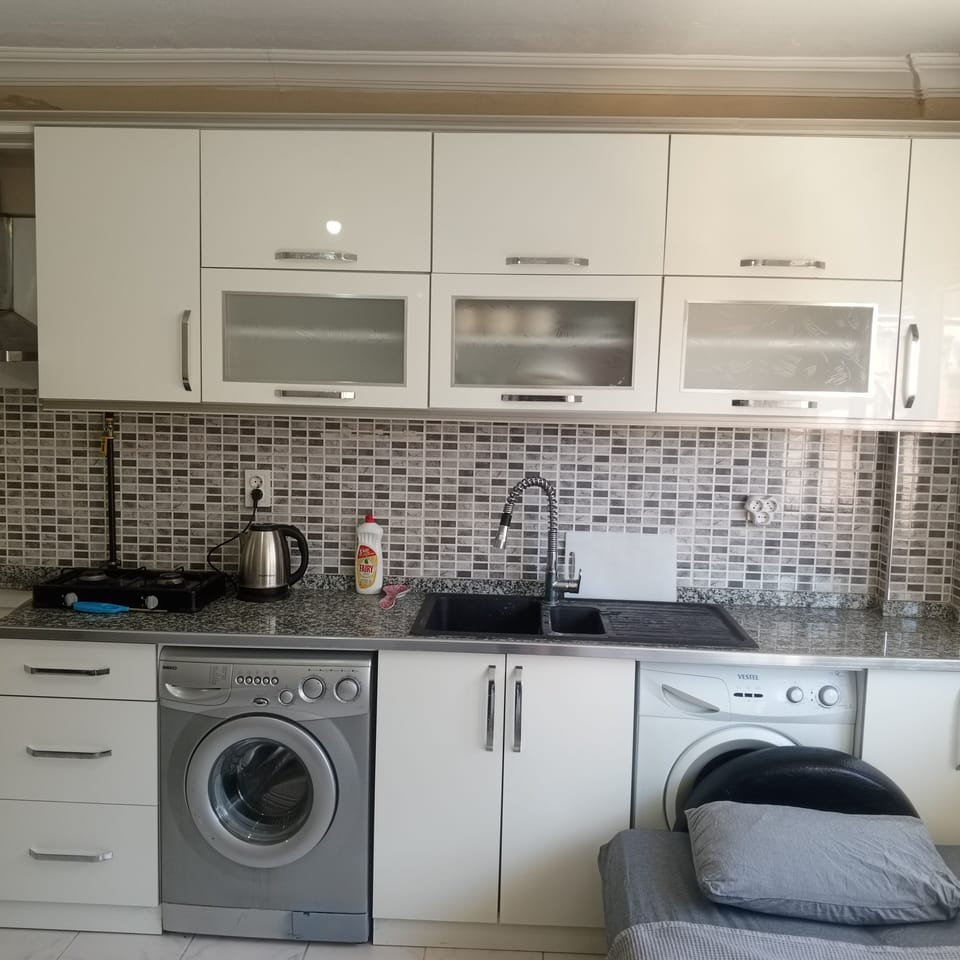 Standard Apartment | Private kitchen | Full-size fridge, electric kettle, cookware/dishes/utensils