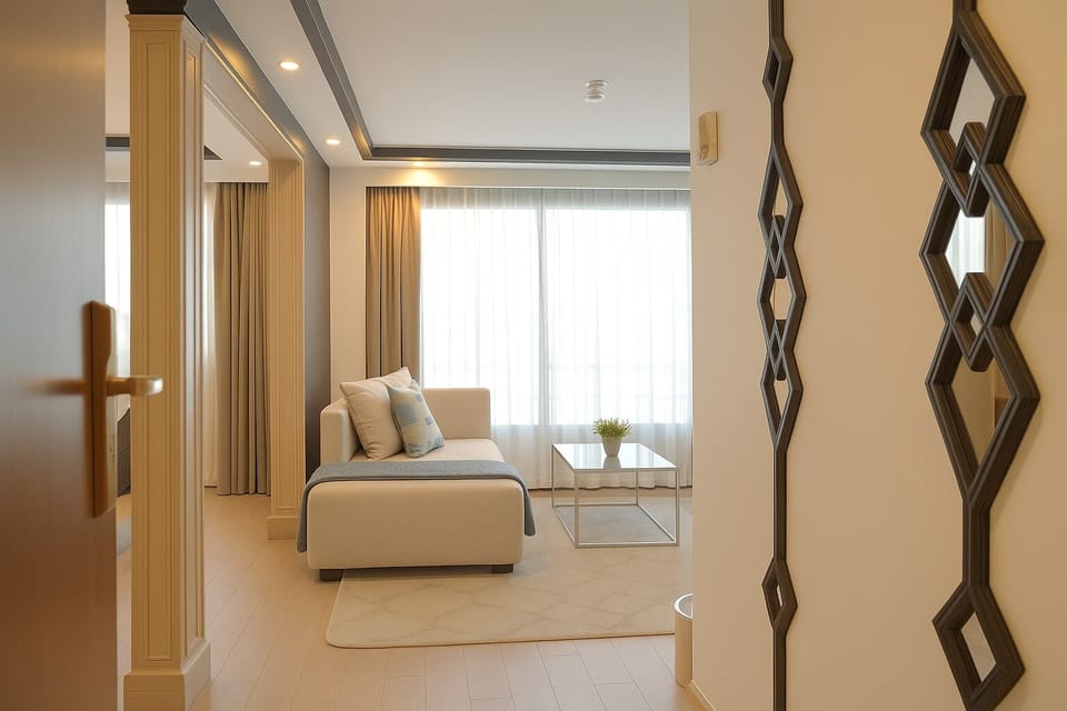 Deluxe Studio Suite | Minibar, in-room safe, bed sheets