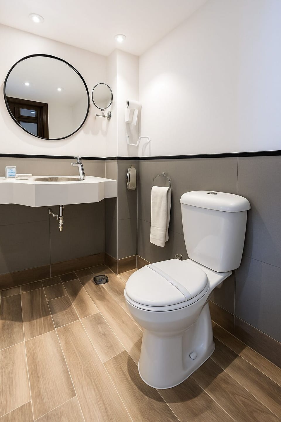 Combined shower/tub, free toiletries, towels, soap