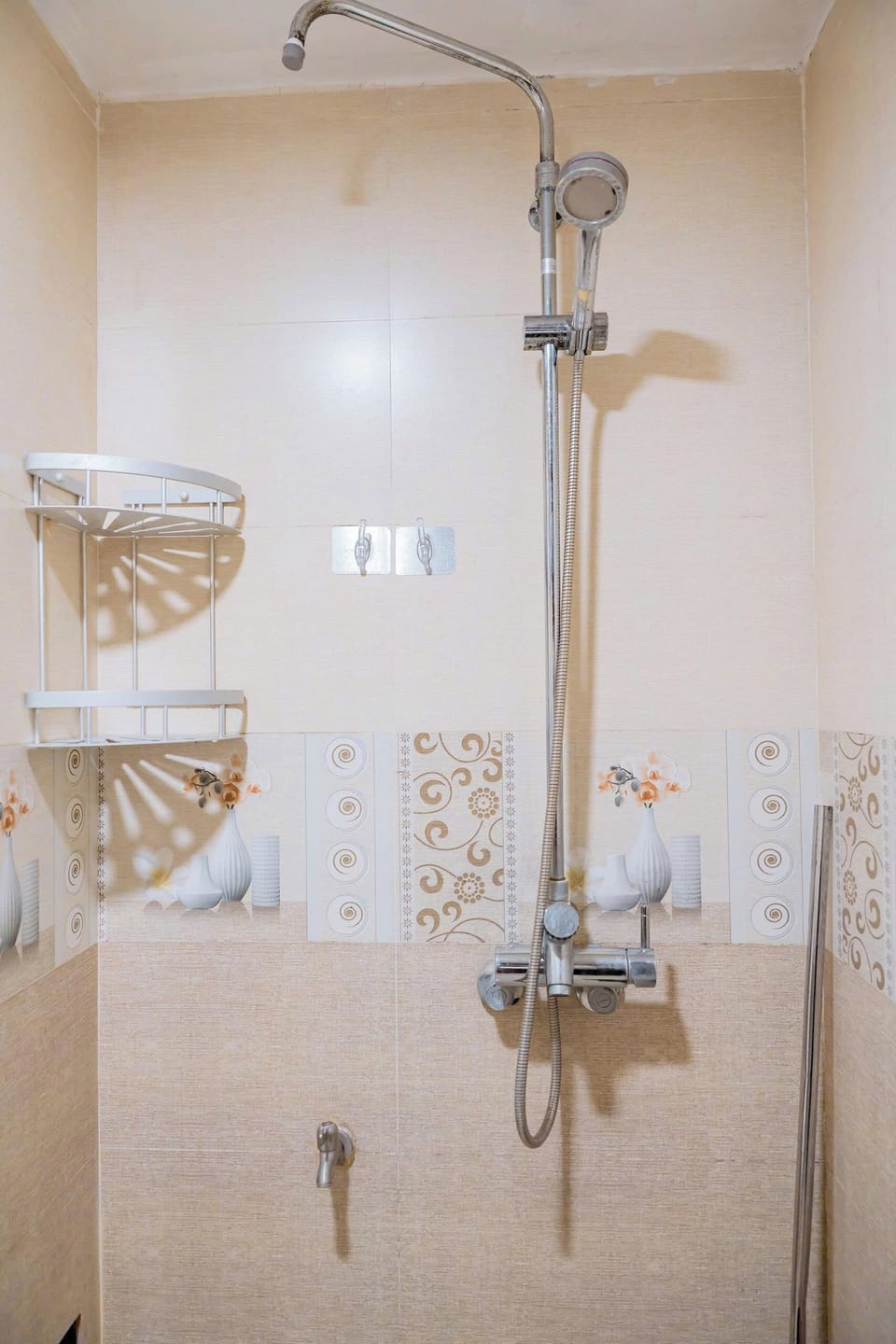 Hair dryer, slippers, towels, soap