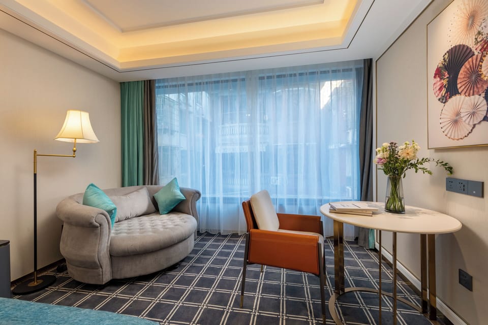 Business Twin Room, City View | In-room safe, desk, laptop workspace, blackout drapes