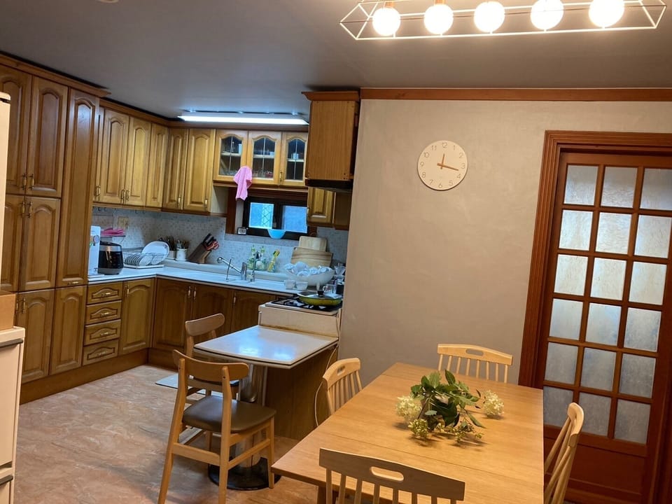 Premium Quadruple Room, Courtyard View | Private kitchen | Fridge, microwave, cookware/dishes/utensils