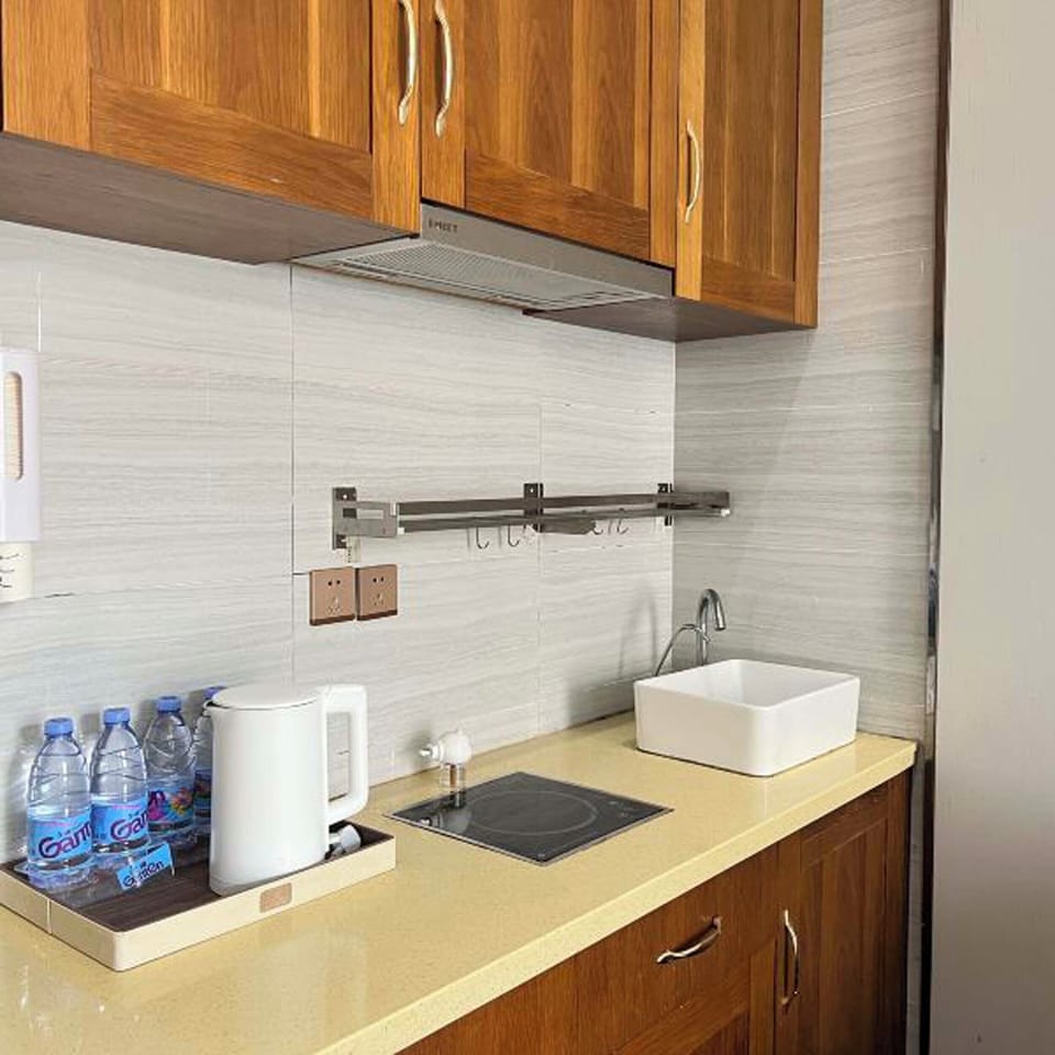Panoramic Twin Room | Private kitchen | Stovetop, cookware/dishes/utensils