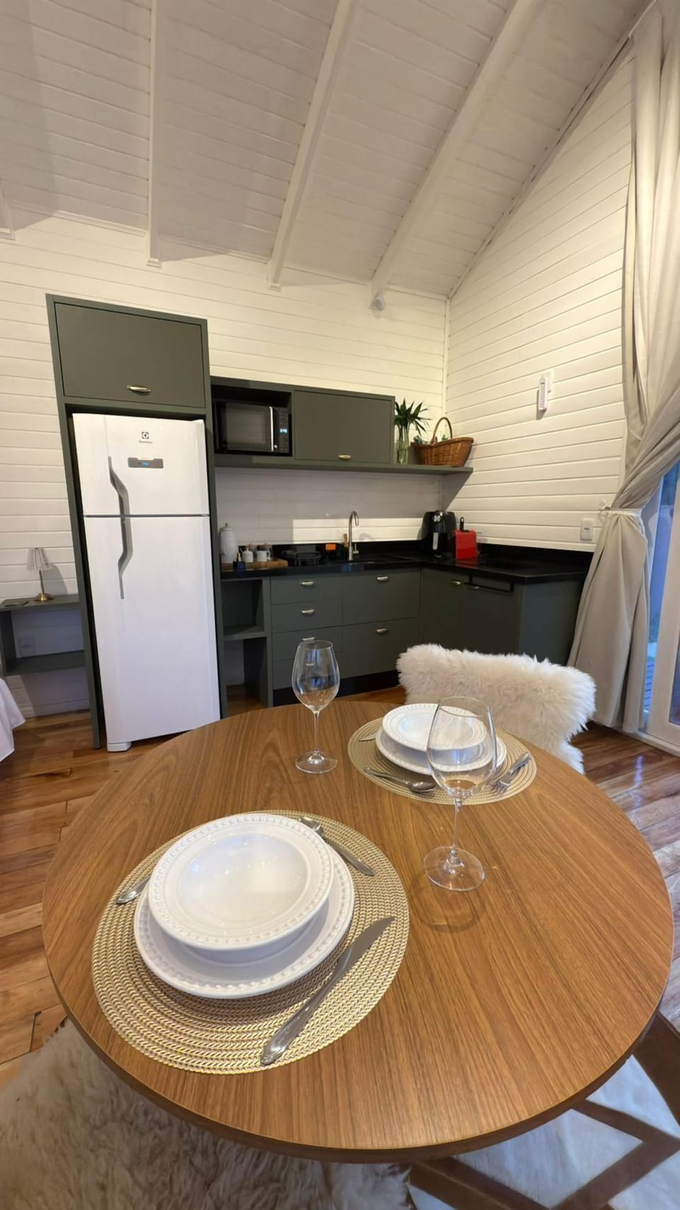 Comfort Chalet, Patio | Private kitchen