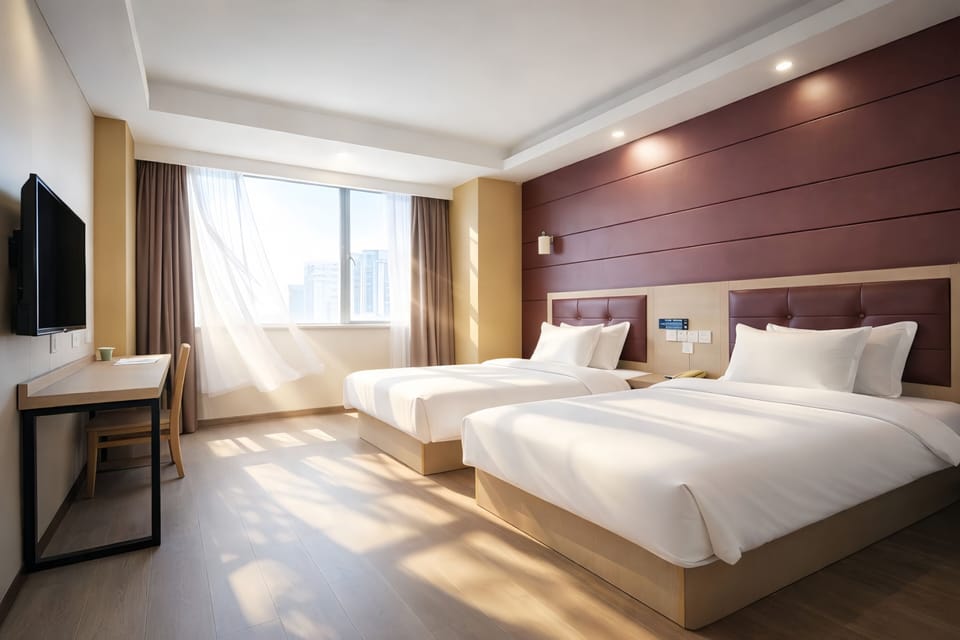 Economy Double Room, City View | Desk, laptop workspace, free WiFi