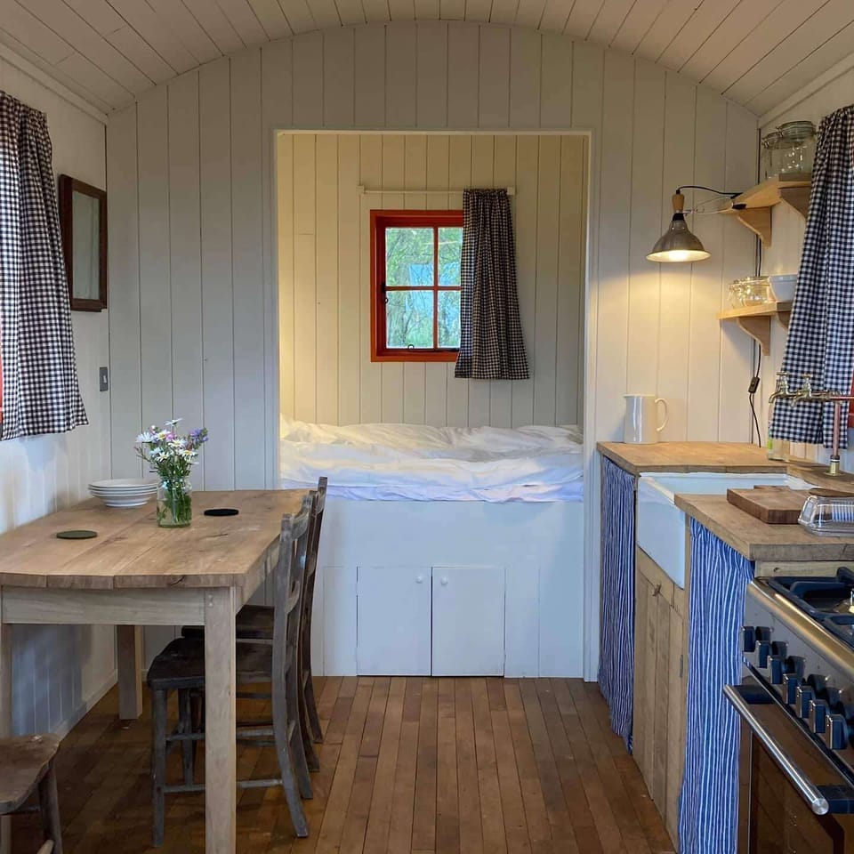 Fridge, oven, stovetop, electric kettle