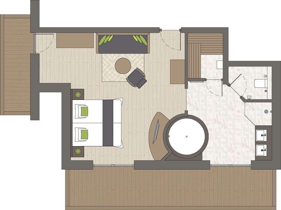 Superior Suite Sauna | In-room safe, iron/ironing board (on request), WiFi (free), bed sheets