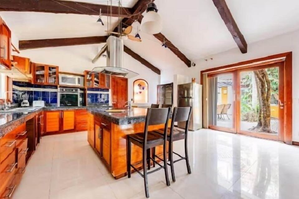 Superior Villa, Patio, Garden View | Private kitchen | Full-size fridge, microwave, oven, stovetop