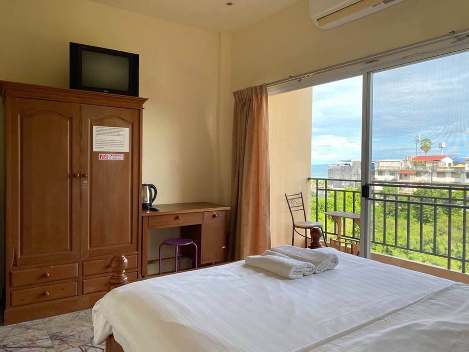 Economy Double Room, Balcony, Partial Sea View | View from room