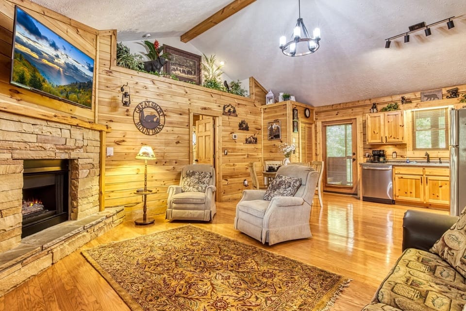 Cabin, 2 Bedrooms | Living area | Smart TV
