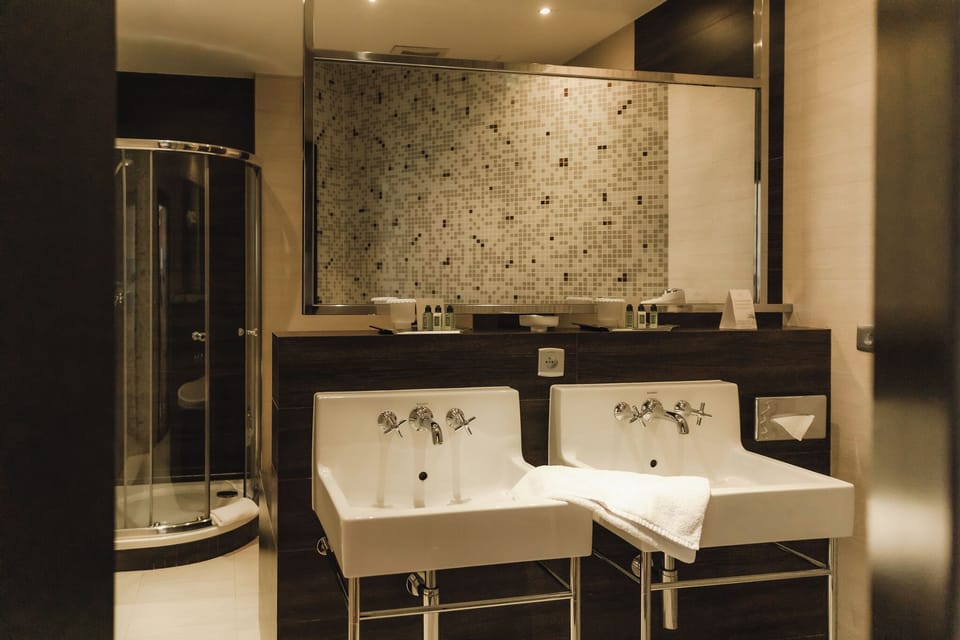 Deluxe Suite | Bathroom | Bathtub, designer toiletries, hair dryer, bathrobes