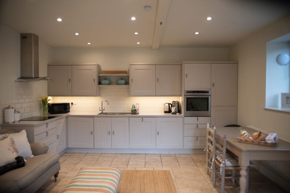 Fridge, microwave, dishwasher, toaster