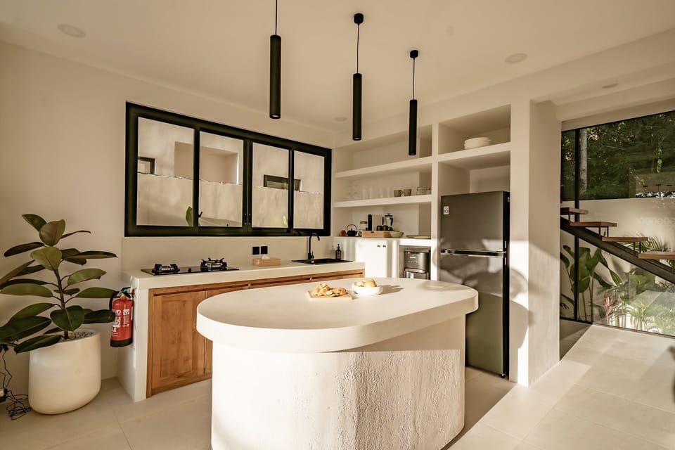 Luxury Villa, 1 Bedroom, Pool View | Private kitchen | Fridge, microwave, stovetop, coffee/tea maker
