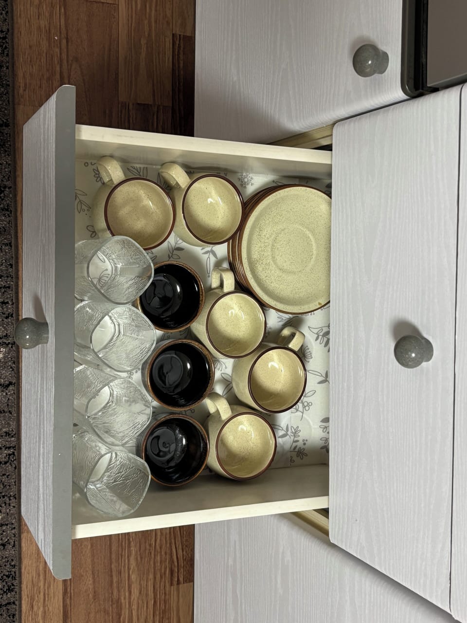 Full-size fridge, microwave, stovetop, rice cooker