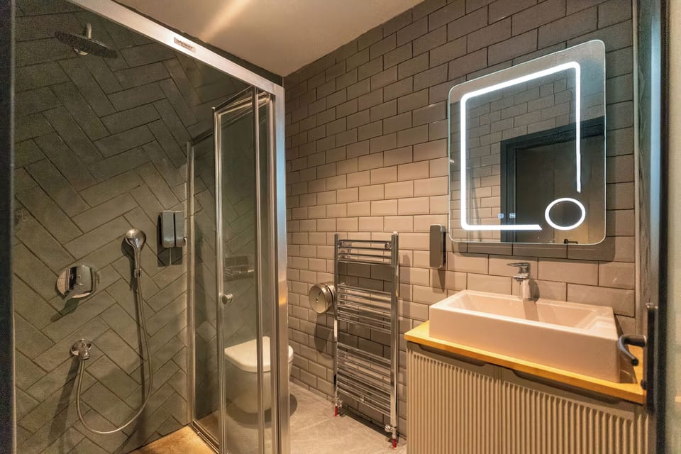 Deluxe Double Room, 1 Bedroom, Non Smoking, City View | Bathroom | Shower, hair dryer, towels, soap