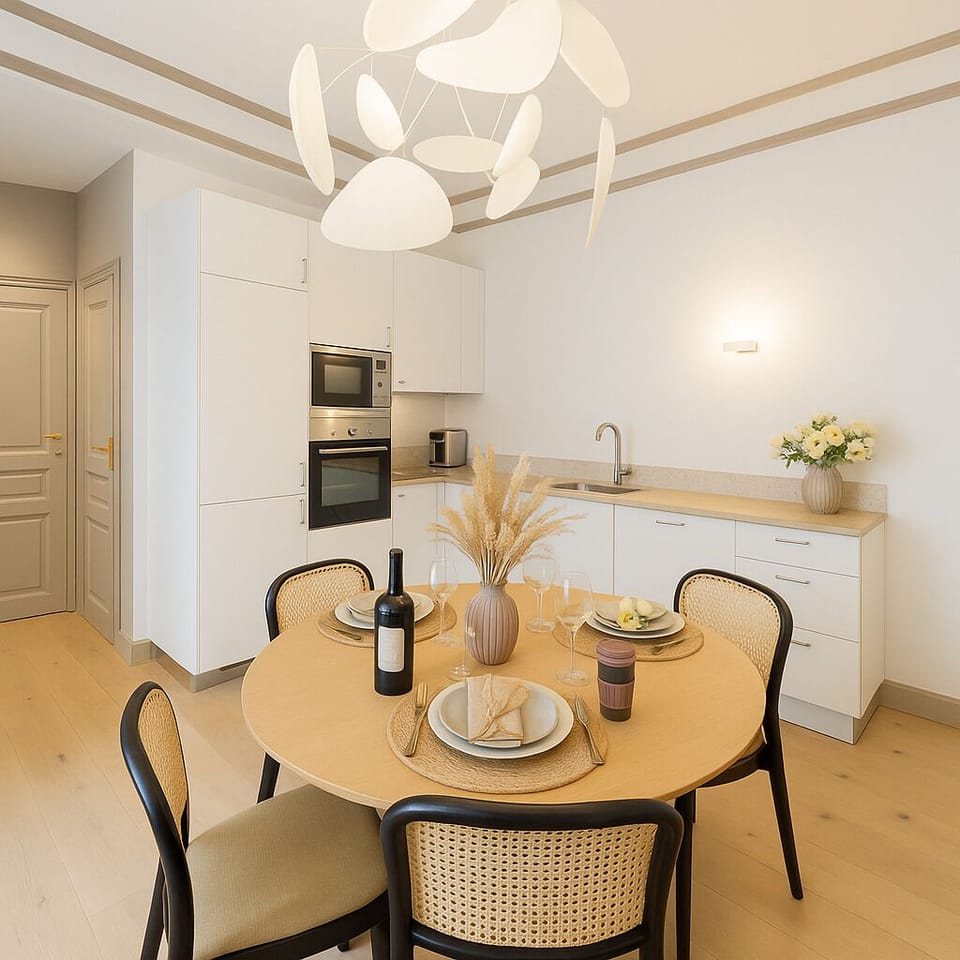 Deluxe Apartment, Courtyard View | Private kitchen | Espresso maker, electric kettle, toaster, freezer
