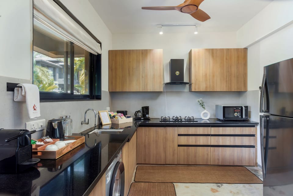 Luxury Villa, Private Pool | Private kitchen | Coffee/tea maker, full-size fridge, microwave, stovetop