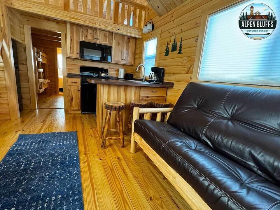 Log Cabin Tiny Home | Living area