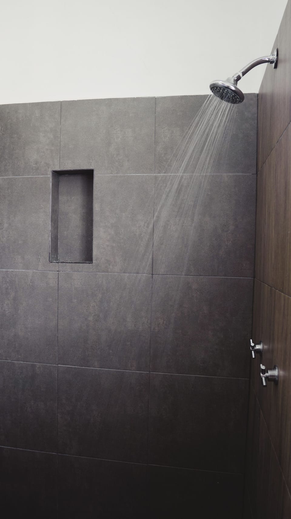 Shower, hair dryer, towels, shampoo