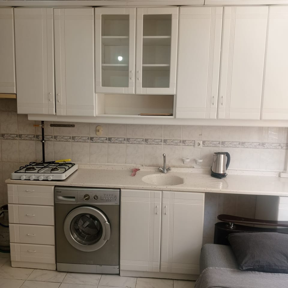 Standard Apartment | Private kitchen | Full-size fridge, electric kettle, cookware/dishes/utensils