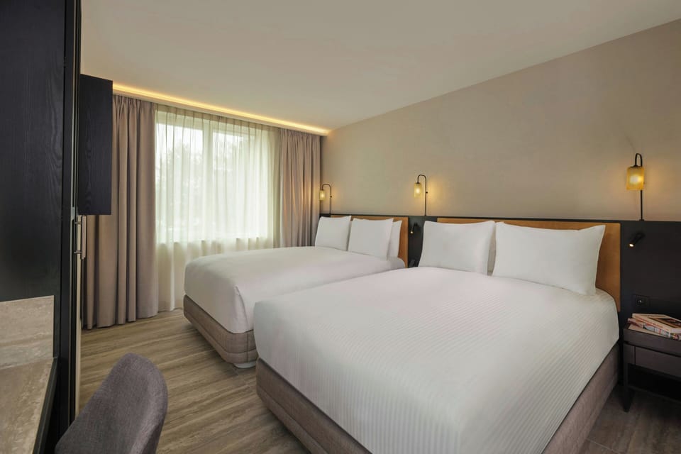 Deluxe Room, 2 Double Beds | Premium bedding, in-room safe, desk, soundproofing