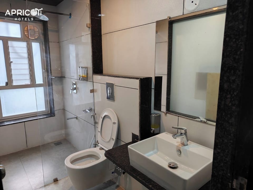 Shower, free toiletries, slippers, bidet