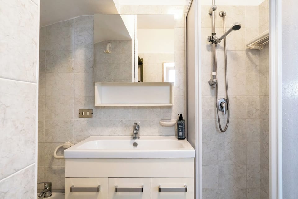 Apartment, 1 Bedroom | Bathroom | Shower, hair dryer, towels, soap